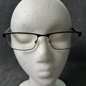 Flexon Latitude Eyeglasses FRAMES ONLY E1110-001 Black Rectangular 53-18-140